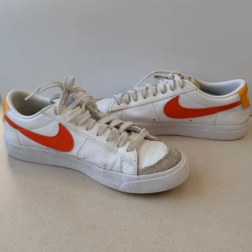 Nike Women's‎ Blazer Low '77 White/Orange/Gold/Blue DC4769-105 Size 8